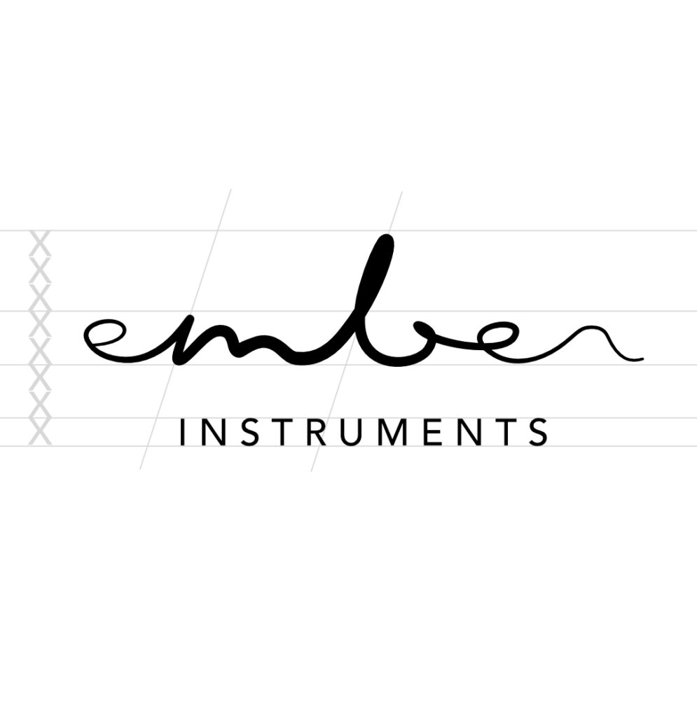 Ember instruments logo with grey guidelines